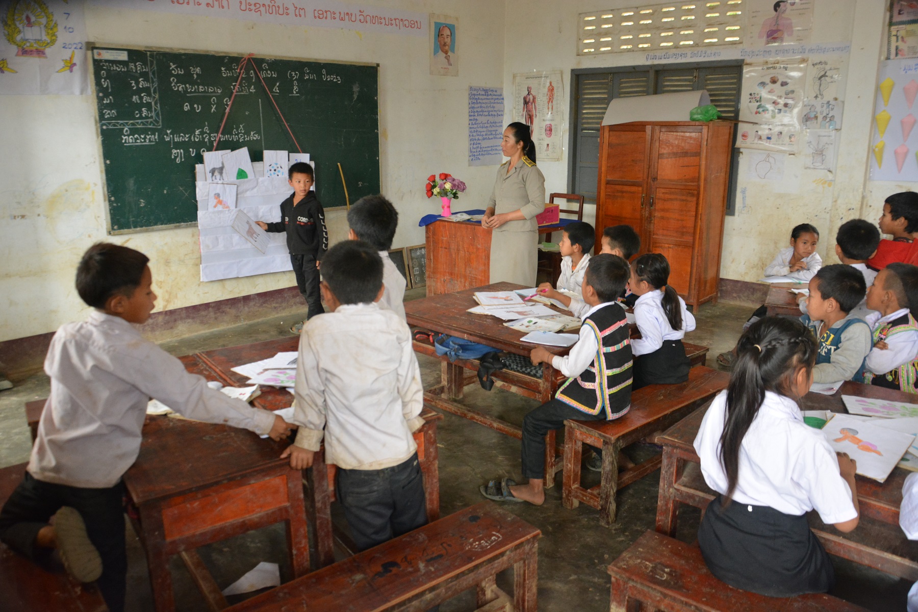 Ajan Souksavanh in her classroom